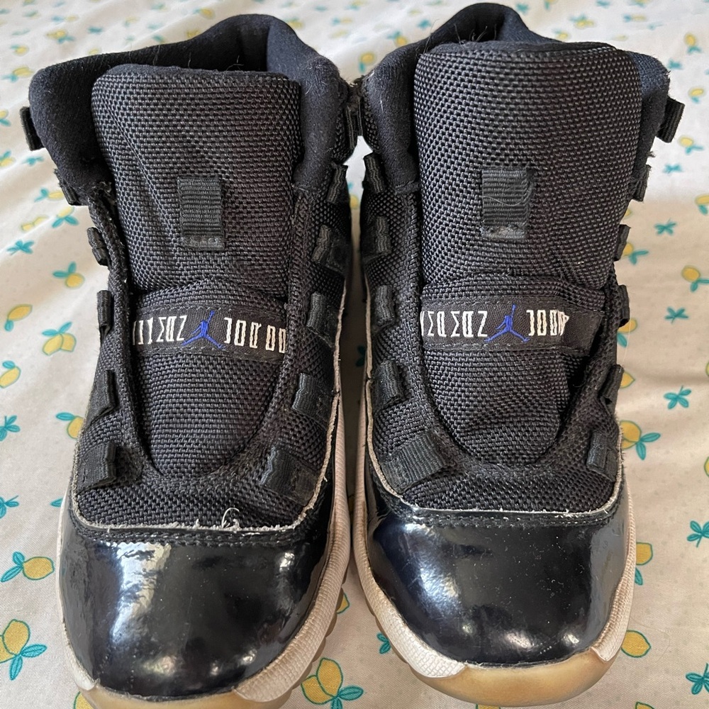Jordan Retro 11 XI Space Jam DS Size 12.5C Black Concord White 378039 003